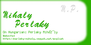 mihaly perlaky business card